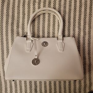 DKNY white leather purse